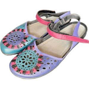 NAOT Arataki Hand Painted Closed Toe Slingback Sandal - Multi - EU 40 (US 9)